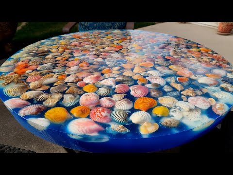 How to Make a Beautiful Epoxy Seashell Table - Bring Nature into Your Home