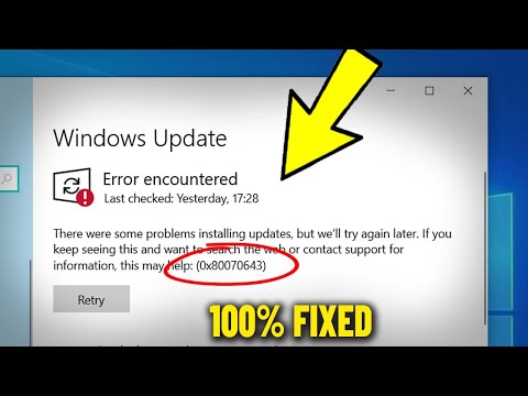 Error encountered 0x80070643 in Windows 10 / 11 Update | How To Fix windows update Failed error ❗ ✅
