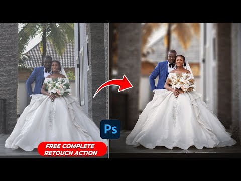 Best Way to Edit & Color Grade Wedding Photos In Photoshop + FREE Complete Retouch Action