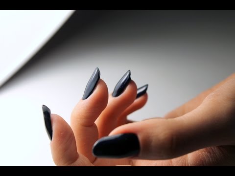 Салонное арочное моделирование ногтей. Форма миндаль. Покрытие искусственных ногтей гель-лаком