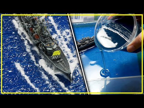 How to make Ocean Diorama. 1/700 Konigsberg Dodging Torpedoes