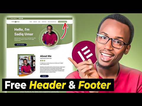 Create Free Website Header & Footer with Elementor (No Pro Needed!)