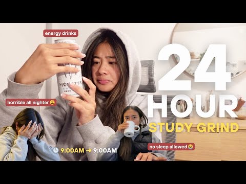 i tried studying like Kay Chung for 24 hours 😭🥱 | all-nighter study vlog