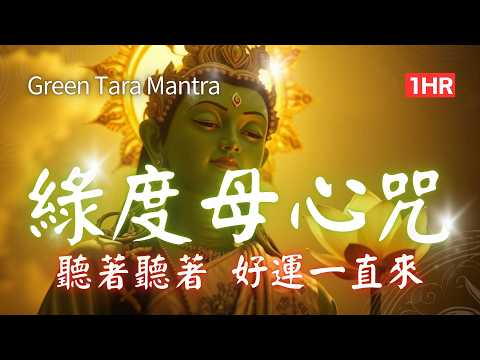 綠度母心咒 Green Tara Mantra | Om Tare Tuttare Ture Soha 如意滿願咒  (能量滿版) #meditationmusic   #心想事成
