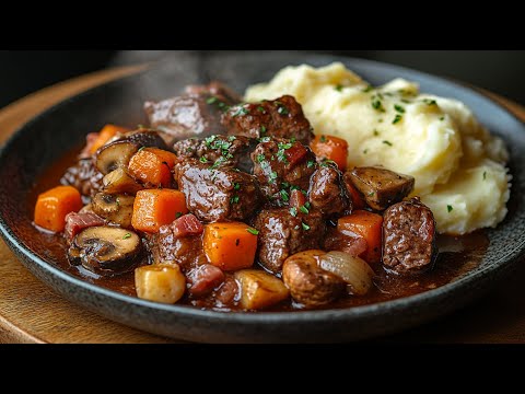 Beef Bourguignon Recipe: The best French braised beef in red wine sauce