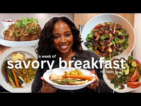 a week of healthy and savory breakfast ideas | plant-based