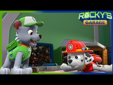 Marshall's Big Fall! | Rocky's Garage | Rocky PAW Patrol | Cartoons for kids