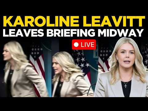 White House LIVE: Karoline Leavitt STORMS OUT of Press Briefing After Being Cornered | US News LIVE
