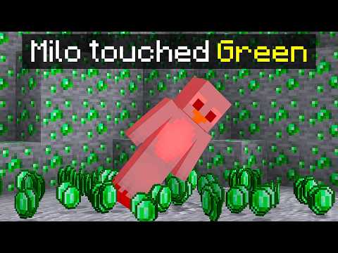 Minecraft, But You CAN'T Touch The Color GREEN