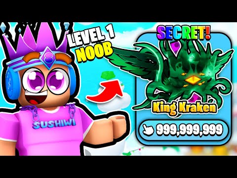 I Started Over As NOOB With SECRET KING KRAKEN In Roblox Tap Simulator...