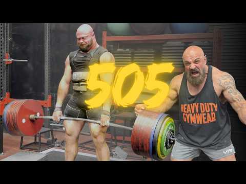 505KG deadlift FOR REPS: World's Strongest Man Training Session