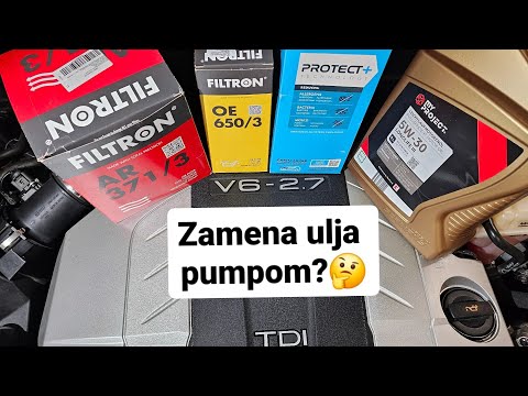 Audi A6 V6 TDI - Mali servis uz pomoć pumpe za ulje.