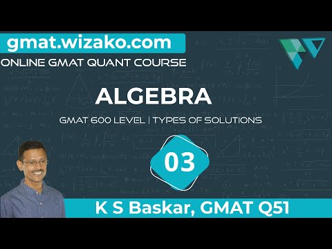 Algebra Practice Question | Types of Solutions | GMAT 600 Level
