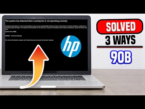 HP Laptop Fan 90B Error Fix |The system has detected that a cooling fan not working properly Solved