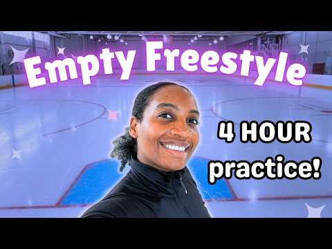 i skated on EMPTY ICE✨ 4 HOUR skate practice 😳 spins, jumps, edges⛸️ Adult Figure Skating Vlog