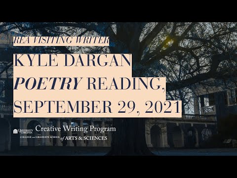 Rea Visiting Writer Kyle Dargan Poetry Reading (Remote)