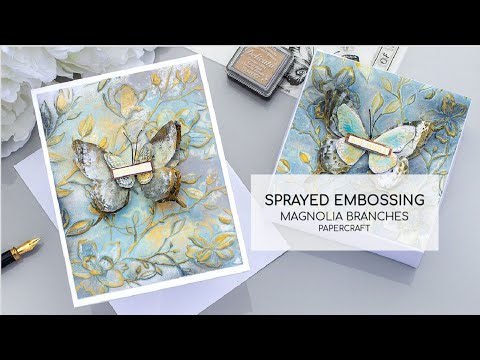 Oxide Sprayed Embossing Technique on Photo Paper [ 3D Embossing Folder]