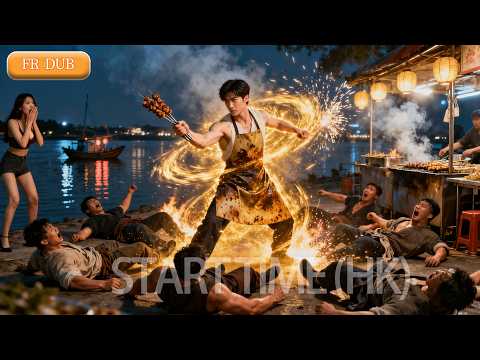 Un vendeur de brochettes provoqué par des brutes.D'un geste,il terrasse dix hommes.Stupeur générale!