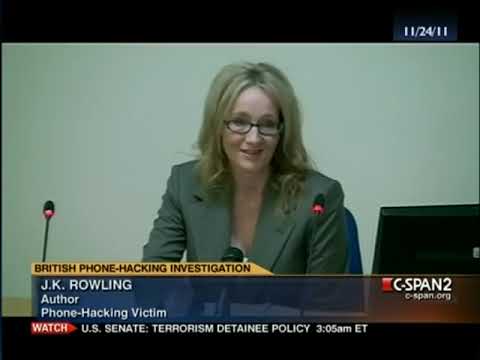 J.K. Rowling testifies at the Leveson Inquiry: British Phone-Hacking Scandal (November 24, 2011)