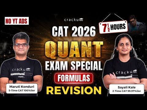CAT 2026 Quant Formulae Complete Revision 🔥 By Maruti Sir & Sayali Ma'am