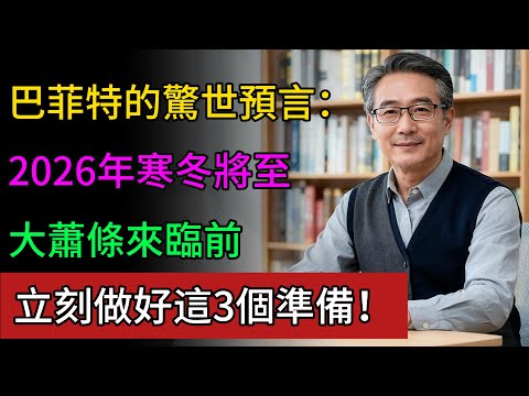 巴菲特的驚世預言：2026年寒冬將至，大蕭條來臨前，請立刻做好這3個準備！#養老 #晚年幸福 #中老年心語 #健康永駐