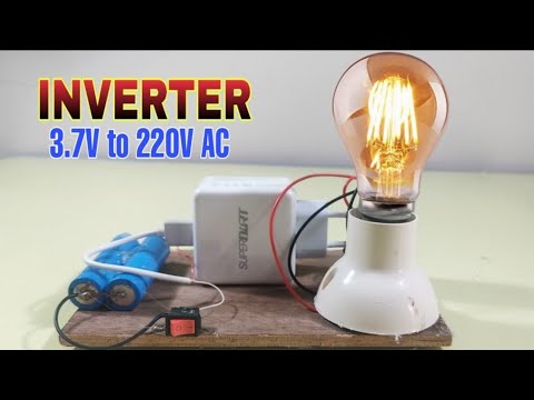 3.7V DC to 220V AC inverter circuit with Mobile Charger