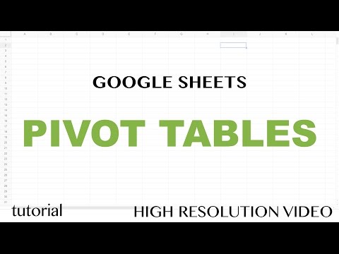 Google Sheets - Pivot Tables Tutorial - includes Grouping by Date using Year, Month Functions