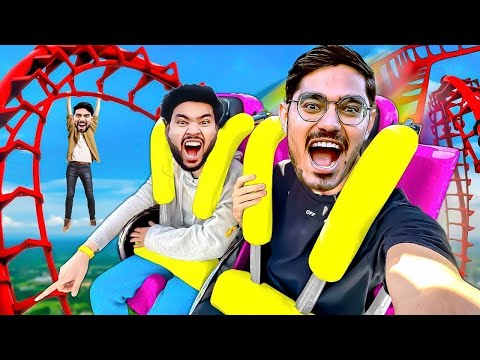 Finally! Roller Coster For First Time🤯   जब ऊपर गया तो दिल दहल गया  Crazy XYZ