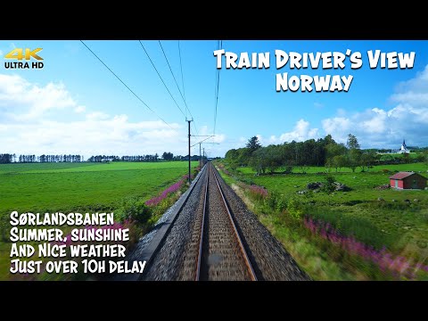 Scenic Sørlandsbanen: A Summer Train Journey Through Norway (4K)
