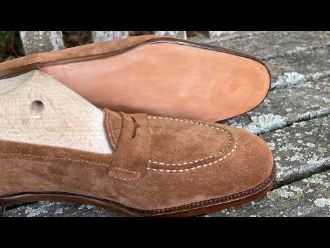 Bespoke Suede Penny Loafers - Making Shoes by Hand in Virginia