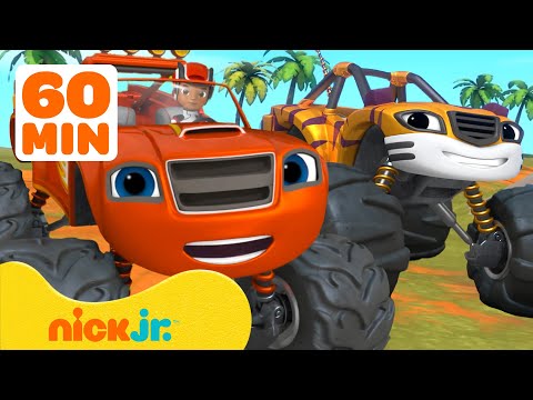 60 MINUTES of the Best Stripes Moments in Blaze and the Monster Machines! | Nick Jr.