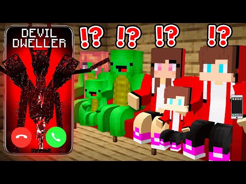 Why JJ and Mikey Family Call DEVIL DWELLER in Minecraft - Maizen ?!