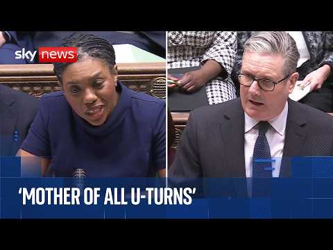PMQs | Starmer accuses Badenoch of 'mother of all U-turns' on Iran war