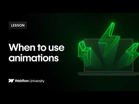 When (and when not) to use animations on your site — Webflow tutorial