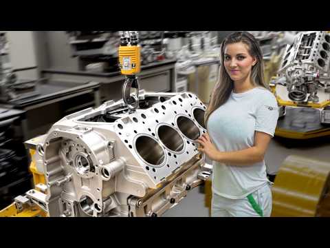 Bentley V8 Giant Engine Manufacturing - Handcrafted Production process by Hand