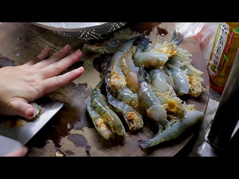 Various Thai Shrimp Food Making - Thai street food
