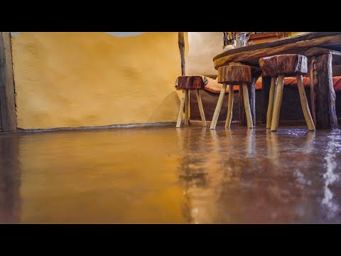 Clay floor in an adobe house