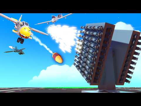 3 Planes vs 1 OVERPOWERED Anti-Air Gun! [Trailmakers]