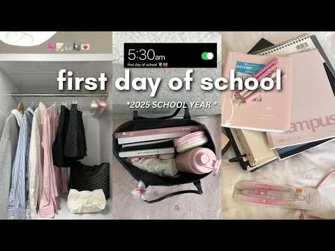 grwm: FIRST DAY of SCHOOL MORNING ROUTINE 📝🎀 *realistic*