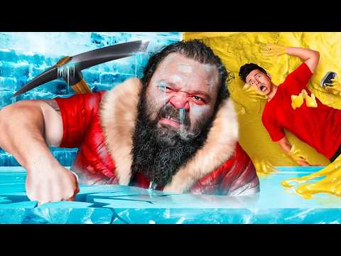 TRAPPED in 10,000 Pounds of ICE and GLUE!