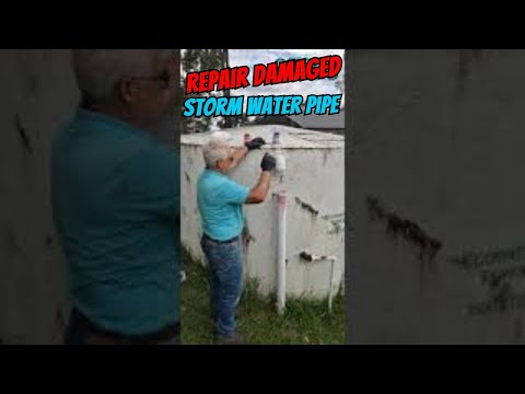How to Repair a Damaged Storm-Water Pipe Quick & Easy! DIY #SHORTS