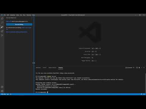 Create your first ASP.NET Core MVC application with VS Code
