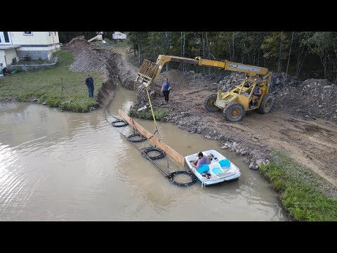 Installing a geothermal system with a pond loop at my house Part 1