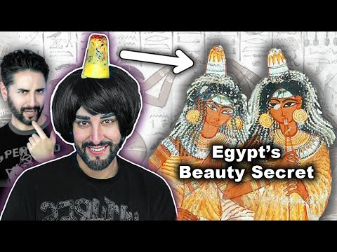 Testing Vintage Viral Beauty Trends! Ancient Egyptian Head Cones 💜🖤 The Welsh Twins