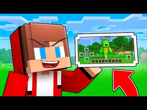 JJ Trolled Mikey with X-RAY Phone in Minecraft (Maizen)