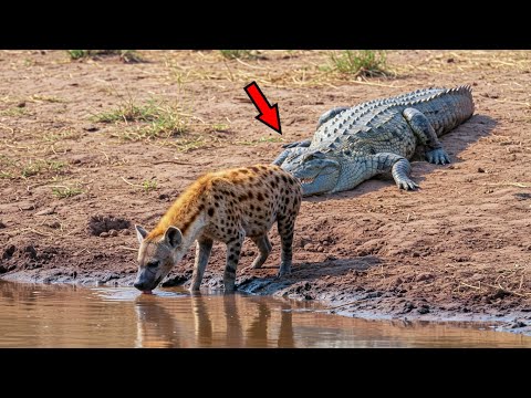 The hyena didn’t see the crocodile! 21 Insane Moments of Wild Nature