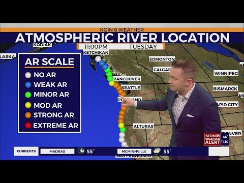 Atmospheric river impacts felt across the PNW Monday