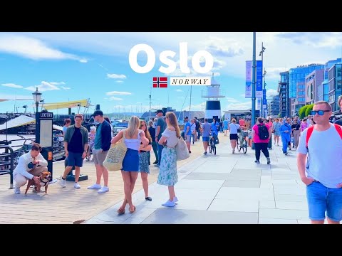 Oslo, Norway 🇳🇴- Summer Walk 2022 - 4K/60fps HDR - Walking Tour