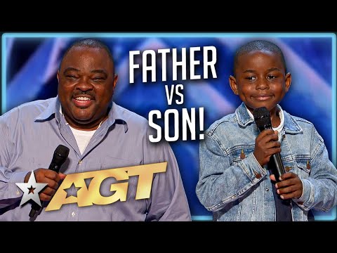Father vs Son on America's Got Talent! Who is Funnier?