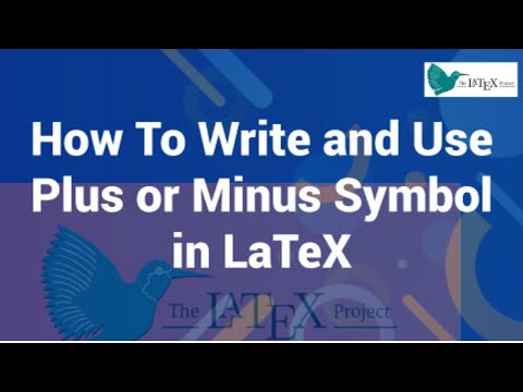 How to Write Plus Minus (±) Symbol in LaTeX
